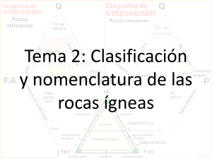 Tema 2: Clasificación y nomenclatura de las rocas ígneas