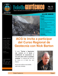 ACG le invita a participar del Curso Regional de Geotecnia con Nick