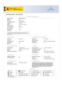 Cat&aacute;logo de playas