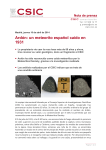 Nota de prensa del meteorito Ardón difundida por el CSIC el 10 de