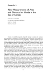 N e w Measurements of Area and Distance for Islands in the Sea of