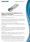 Módulo Transceptor SFP WDM Bidireccional Gigabit para
