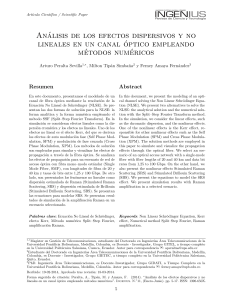 Análisis de los efectos dispersivos y no lineales en un canal óptico