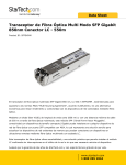 Transceptor de Fibra Óptica Multi Modo SFP Gigabit