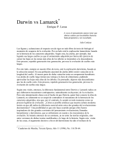Darwin vs Lamarck - Laboratorio de Evolución