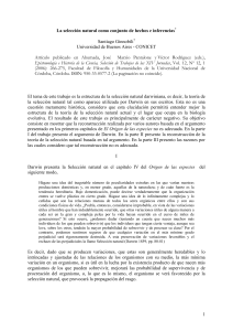 1 La selección natural como conjunto de hechos e inferencias