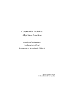 Computación Evolutiva: Algoritmos Genéticos