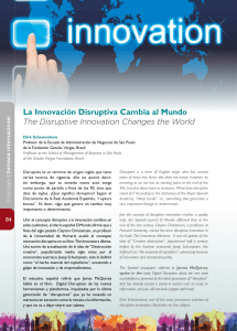 La Innovación Disruptiva Cambia al Mundo The Disruptive