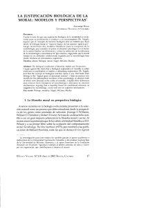 la justificación biológica de la - Docentes