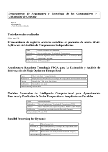 Universidad de Granada Tesis doctorales realizadas Procesa