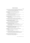 Table of Contents - Research in Computing Science