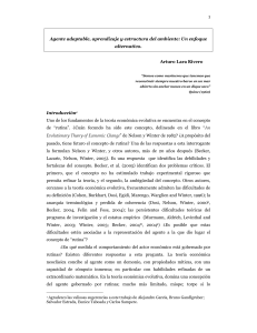 Agente adaptable, aprendizaje y estructura del ambiente