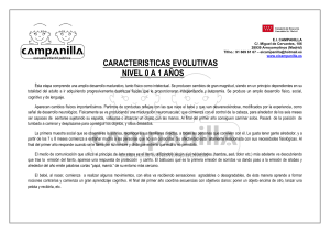 caracteristicas evolutivas nivel 0 a 1 años