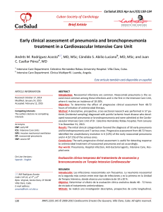 Early clinical assessment of pneumonia and bronchopneumonia