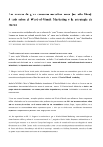 Las marcas de gran consumo necesitan amor (no sólo