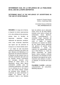 determinar cual es la influencia de la publicidad en el uso de la ropa