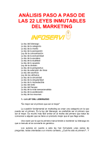ANÁLISIS PASO A PASO DE LAS 22 LEYES INMUTABLES DEL