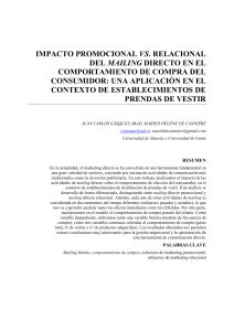 impacto promocional vs. relacional del mailing directo en el