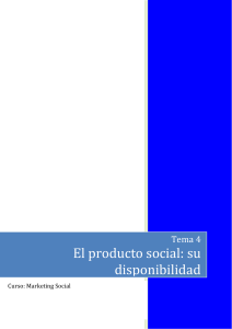 El producto social: su disponibilidad