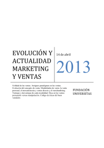 evolución y actualidad marketing y ventas