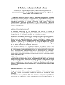 El Marketing Institucional inclina la balanza