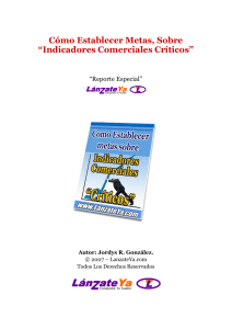 Cómo Establecer Metas, Sobre “Indicadores Comerciales Críticos”
