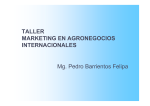 TALLER MARKETING EN AGRONEGOCIOS INTERNACIONALES
