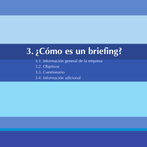 3. ¿Cómo es un briefing?