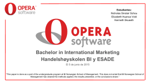 Bachelor in International Marketing Handelshøyskolen BI y ESADE