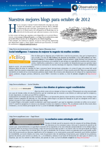 Nuestros mejores blogs para octubre de 2012