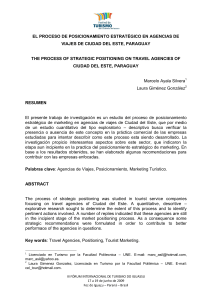 el proceso de posicionamiento estratégico en agencias de viajes de