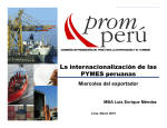 La internacionalización de las PYMES peruanas