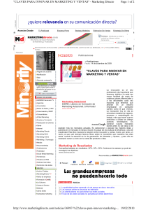 Marketingdirecto.com: Claves para innovar en Marketing y