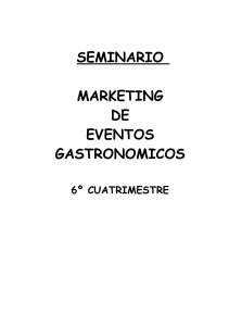SEMINARIO MARKETING DE EVENTOS GASTRONOMICOS