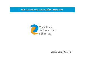 CONSULTORA DE EDUCACIÓN Y SISTEMAS Jaime García Crespo