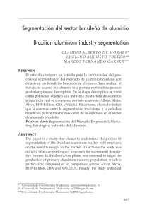 Segmentación del sector brasileño de aluminio Brazilian aluminum