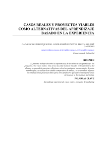 casos reales y proyectos viables como alternativas del aprendizaje
