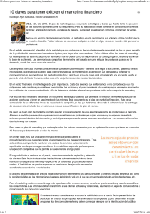 10 claves para tener éxito en el marketing financiero