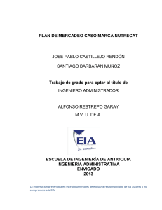 PLAN DE MERCADEO CASO MARCA NUTRECAT