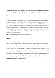 Modelo para la gestión de los productos vinculados a al