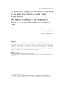 La disonancia cognitiva como factor motivador en las decisiones del