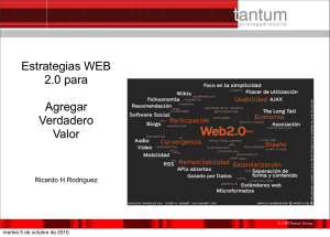 Estrategias WEB 2.0 para Agregar Verdadero Valor