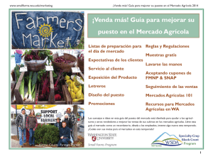 &iexcl;Venda m&aacute;s! Gu&iacute;a para mejorar su puesto en el Mercado Agr&iacute;cola