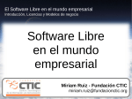 El Software Libre en el mundo empresarial Miriam Ruiz