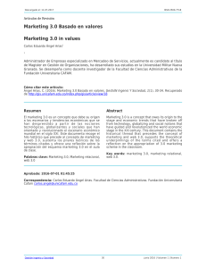 Marketing 3.0 Basado en valores Marketing 3.0 in values