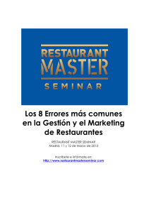 Los 8 Errores más comunes en la Gestión y el Marketing de