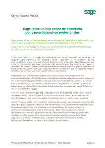 Sage lanza un hub online de desarrollo por y para despachos