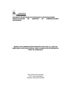 Modelo de comunicación integrada aplicado al caso de mercadeo
