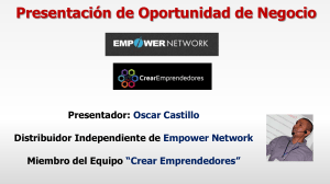 Presentaci&oacute;n de Oportunidad de Negocio