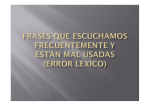 FRASES QUE ESCUCHACHAMOS FRECUENTEMENTE Y ESTAN